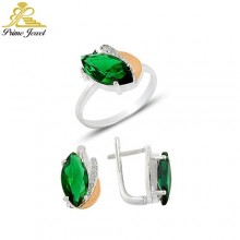 Altın +Gümüş Zirkon Taşlı Set